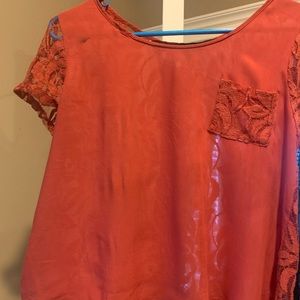Edge lace blouse